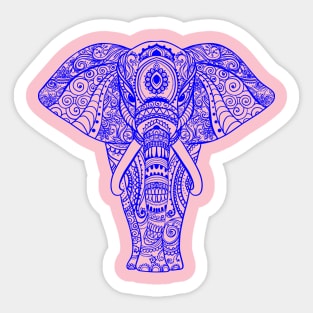 Blue Elephant Mandala Sticker